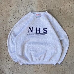 Vintage 90s NHS National Honor Society Hanes Heavyweight Crewneck Size XL
